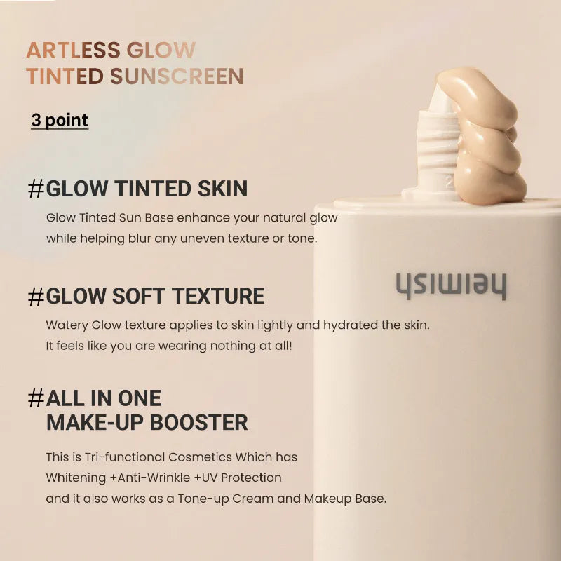 Artless Glow Tinted Sunscreen Shine Beige SPF50+ PA+++