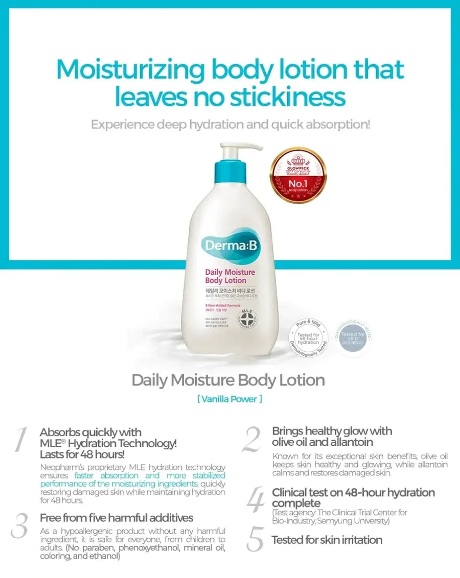 Derma-B Daily Moisture Body Lotion