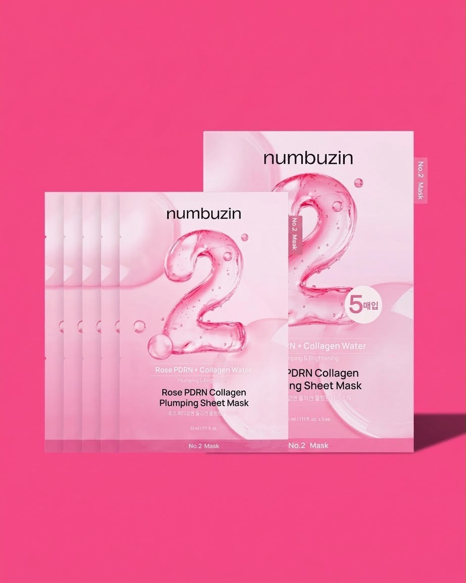 No.2 Rose PDRN Collagen Plumping Sheet Mask 5ш