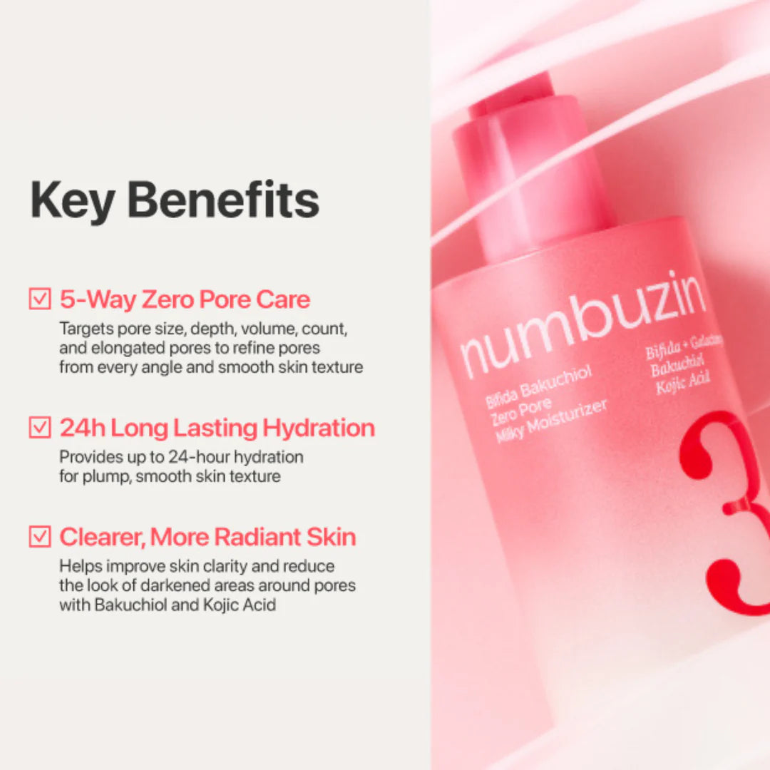 No.3 Bifida Bakuchiol Zero Pore Milky Moisturizer