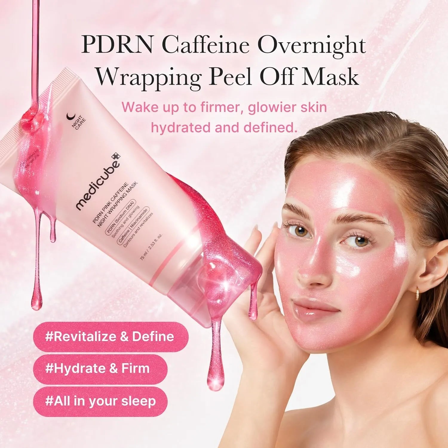 PDRN Caffeine Overnight Wrapping Peel Off Facial Mask