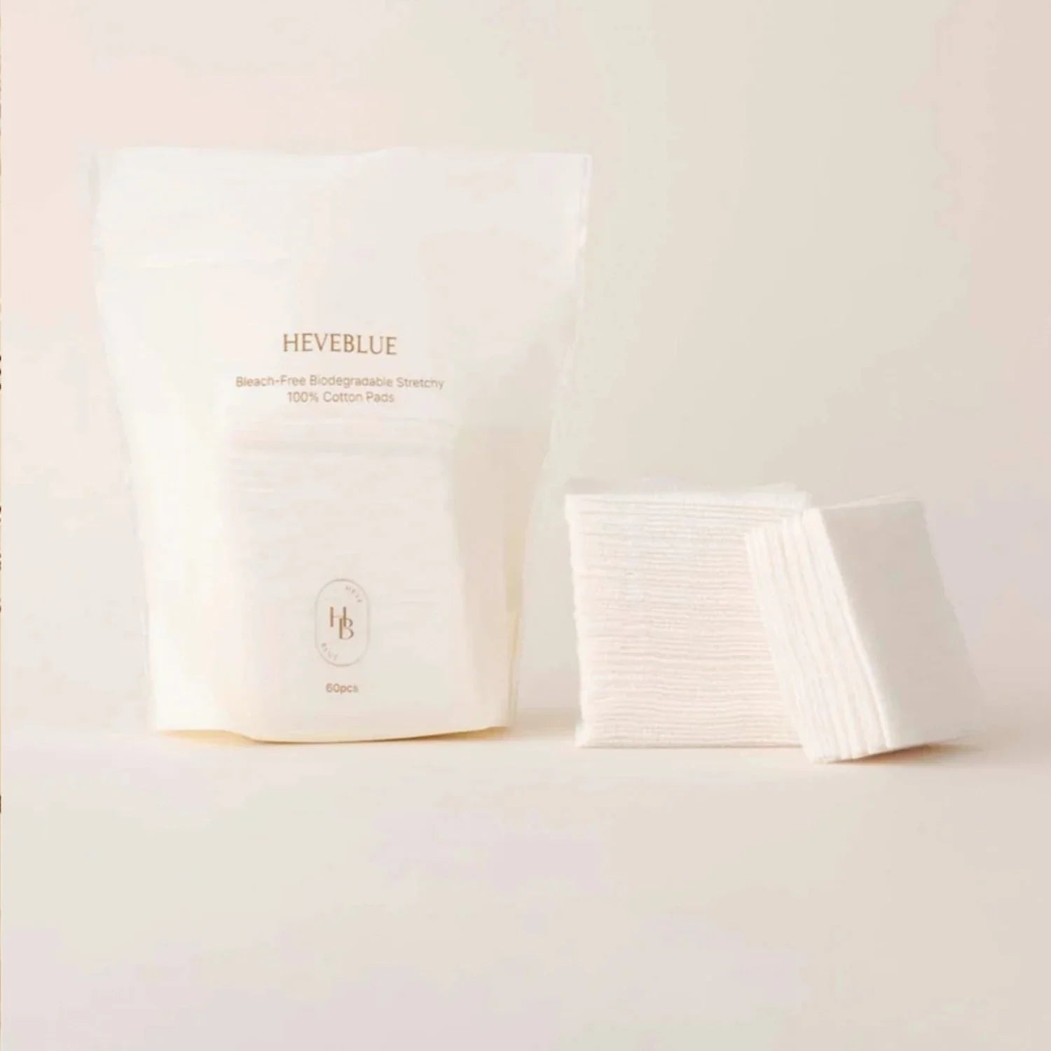 Bleach-free Biodegradable Stretchy 100% Cotton Pads 60ea