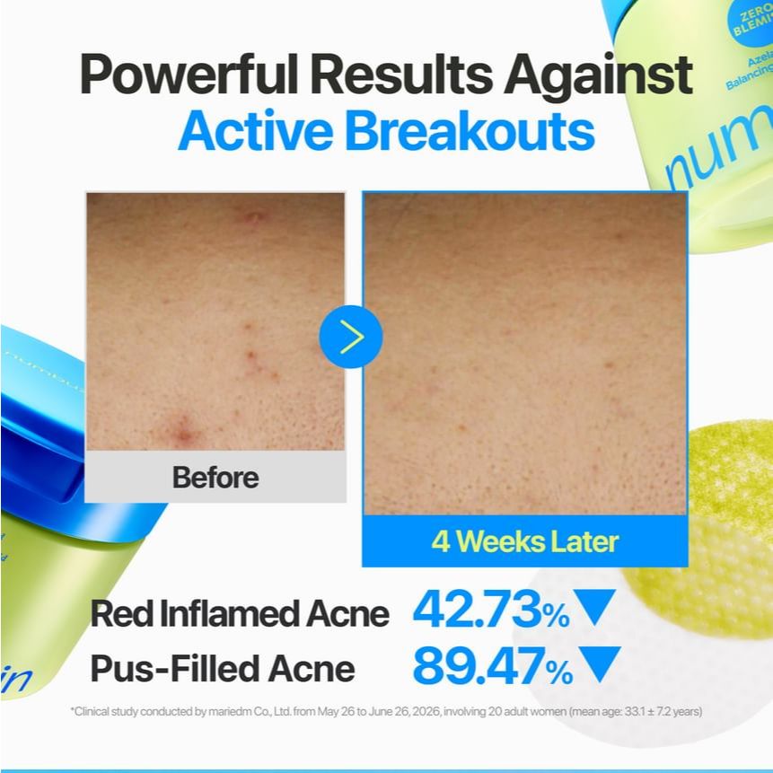 Zero Blemish Azela Cica Balancing Dual Pads (60Pads)