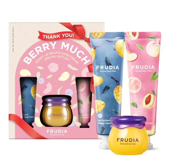 Honey Lip Balm & Hand Cream Gift Set THANK YOU BERRY MUCH